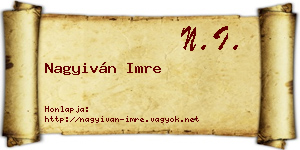 Nagyiván Imre névjegykártya